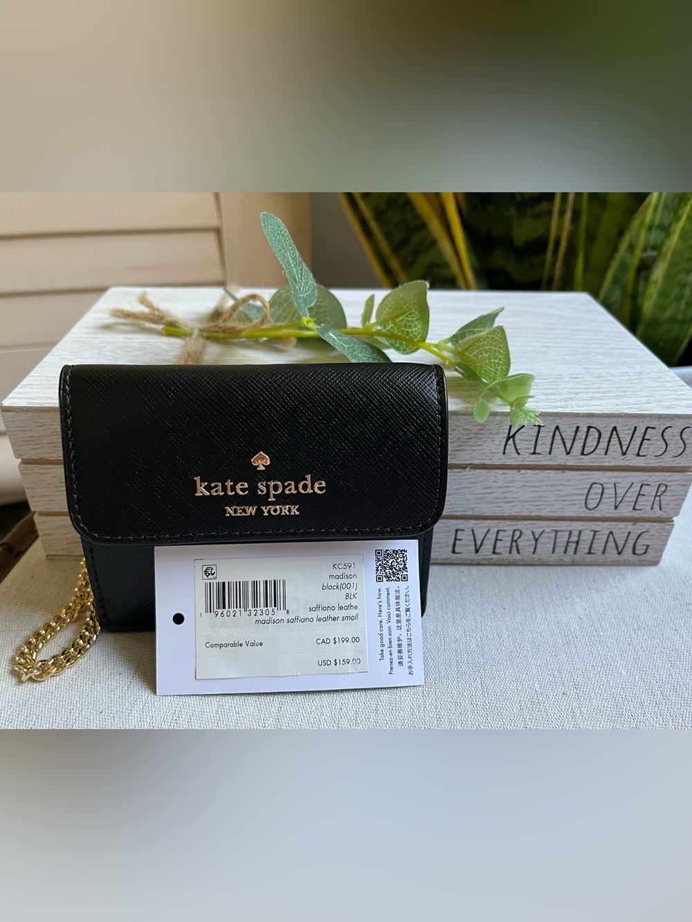 NWT Kate Spade Madison Small Wallet on a Chain-Genuine Leather - Picture 7 of 7